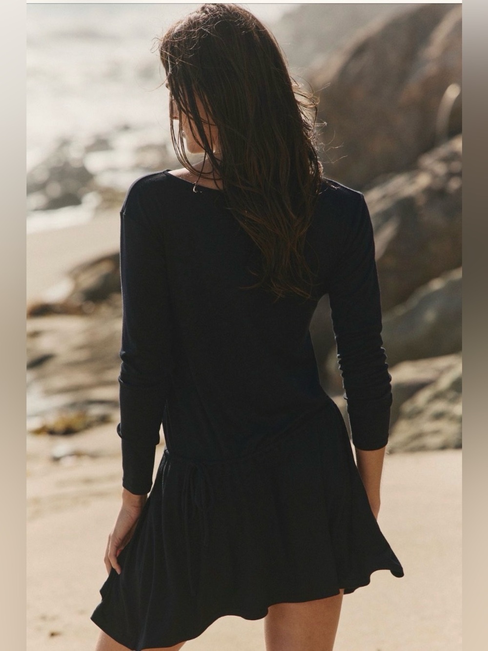 FREE PEOPLE Good Feels Long Sleeve Mini Dress - Picture 2 of 9